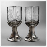 Zwei Väschen mit Metallfuß111