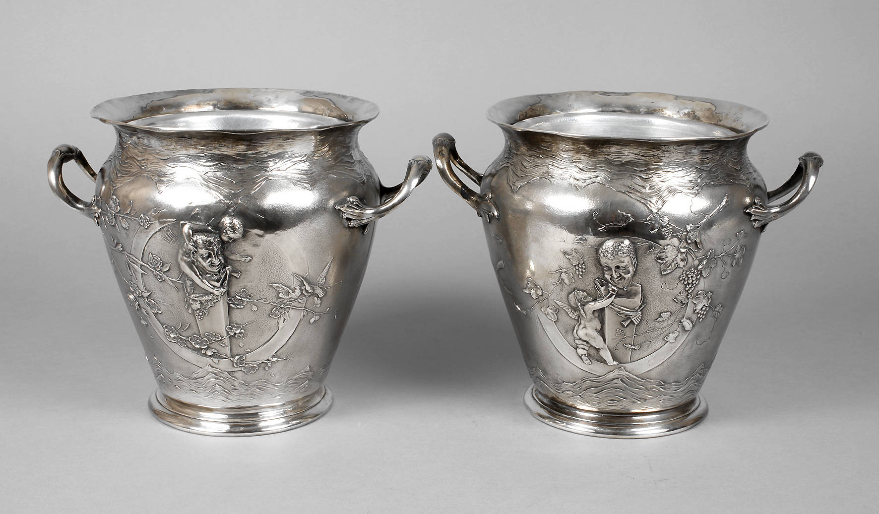 Paar Weinkühler Jugendstil