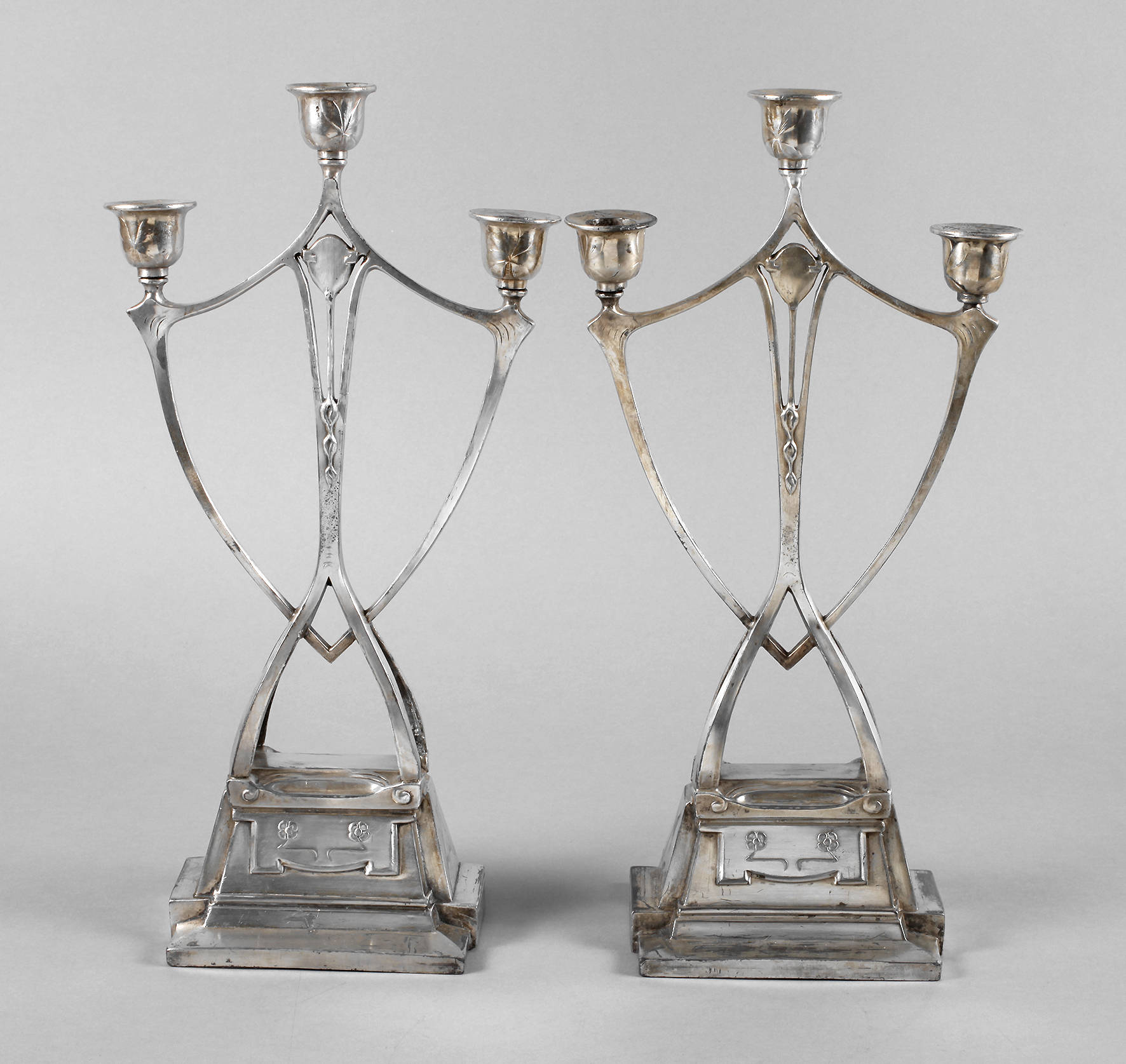 WMF Paar Tafelleuchter Jugendstil