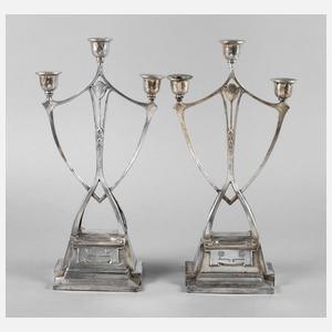 WMF Paar Tafelleuchter Jugendstil