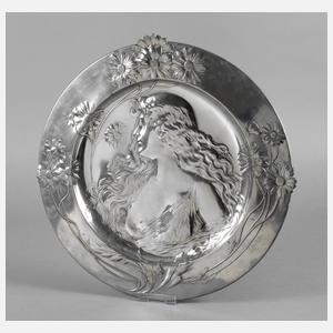 Übergroßer Wandteller  Jugendstil