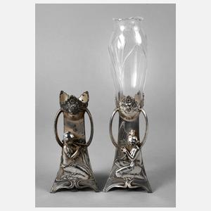 WMF zwei figürliche Einsteckvasen