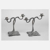 Paar Zinnleuchter Jugendstil111