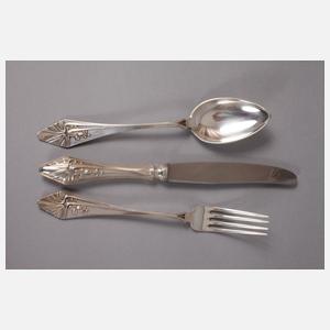 Großes Silberbesteck Jugendstil