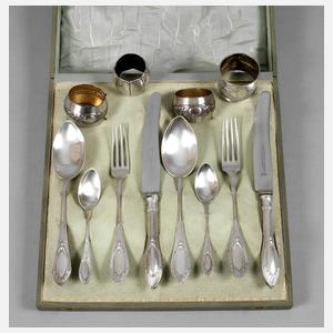 Satz Silberbesteck Jugendstil