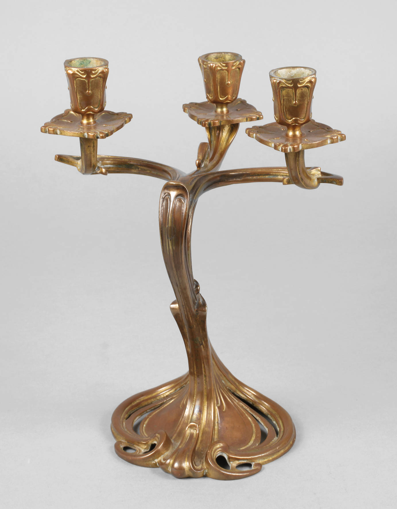 Dreiflammiger Jugendstilleuchter