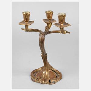 Dreiflammiger Jugendstilleuchter