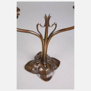 Paar Jugendstilleuchter Seerosendekor