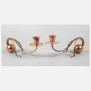 Carl Deffner Paar Kerzenleuchter Jugendstil