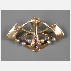 Goldbrosche Jugendstil