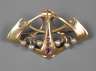 Goldbrosche Jugendstil