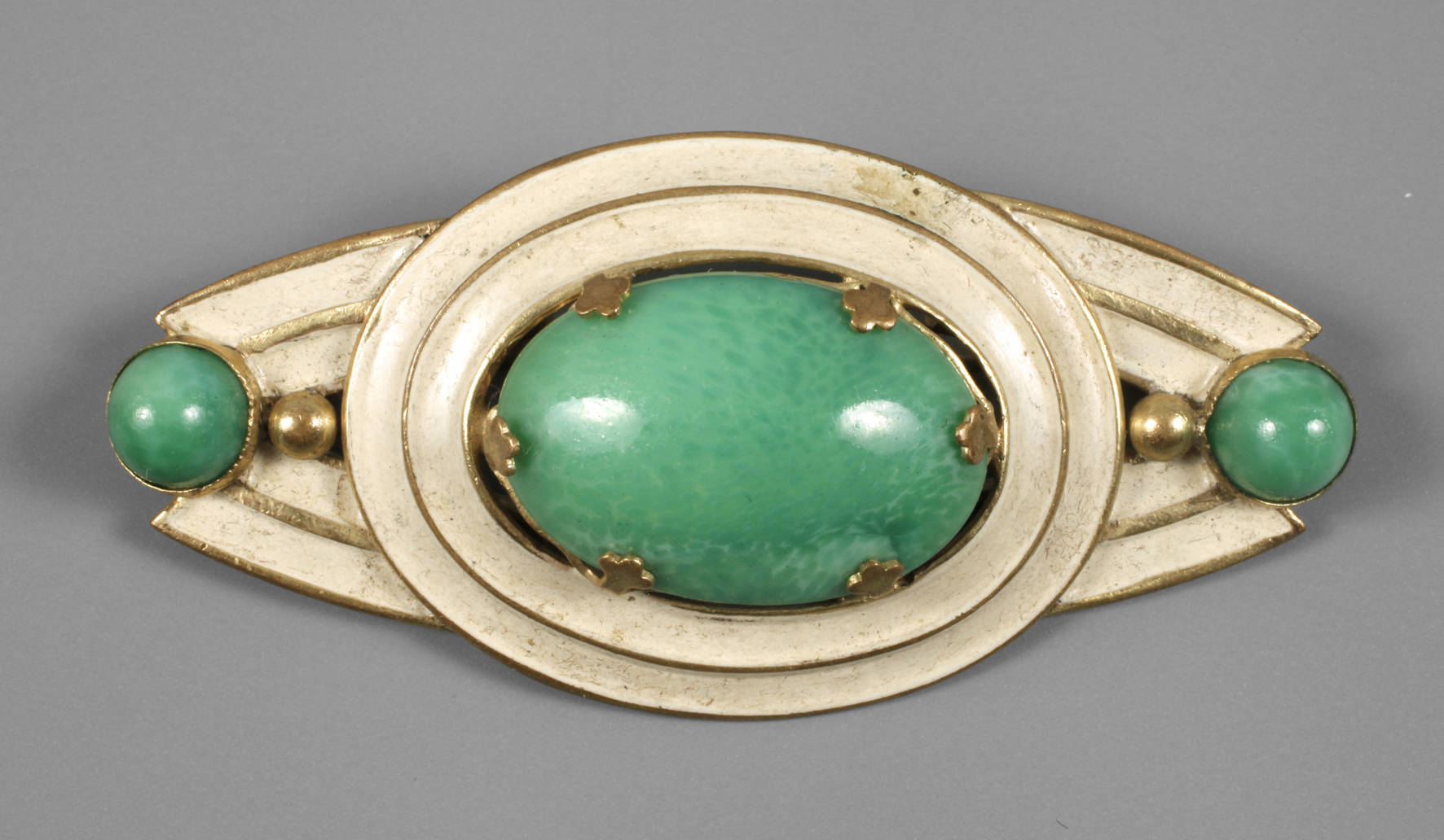 Jugendstilbrosche Email