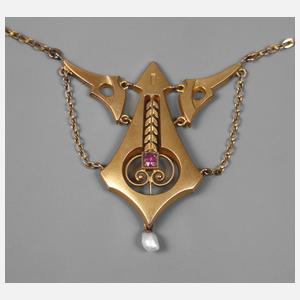 Goldcollier Jugendstil