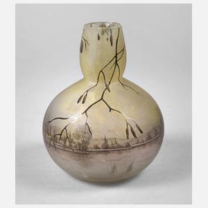 Ätzglasvase Jugendstil