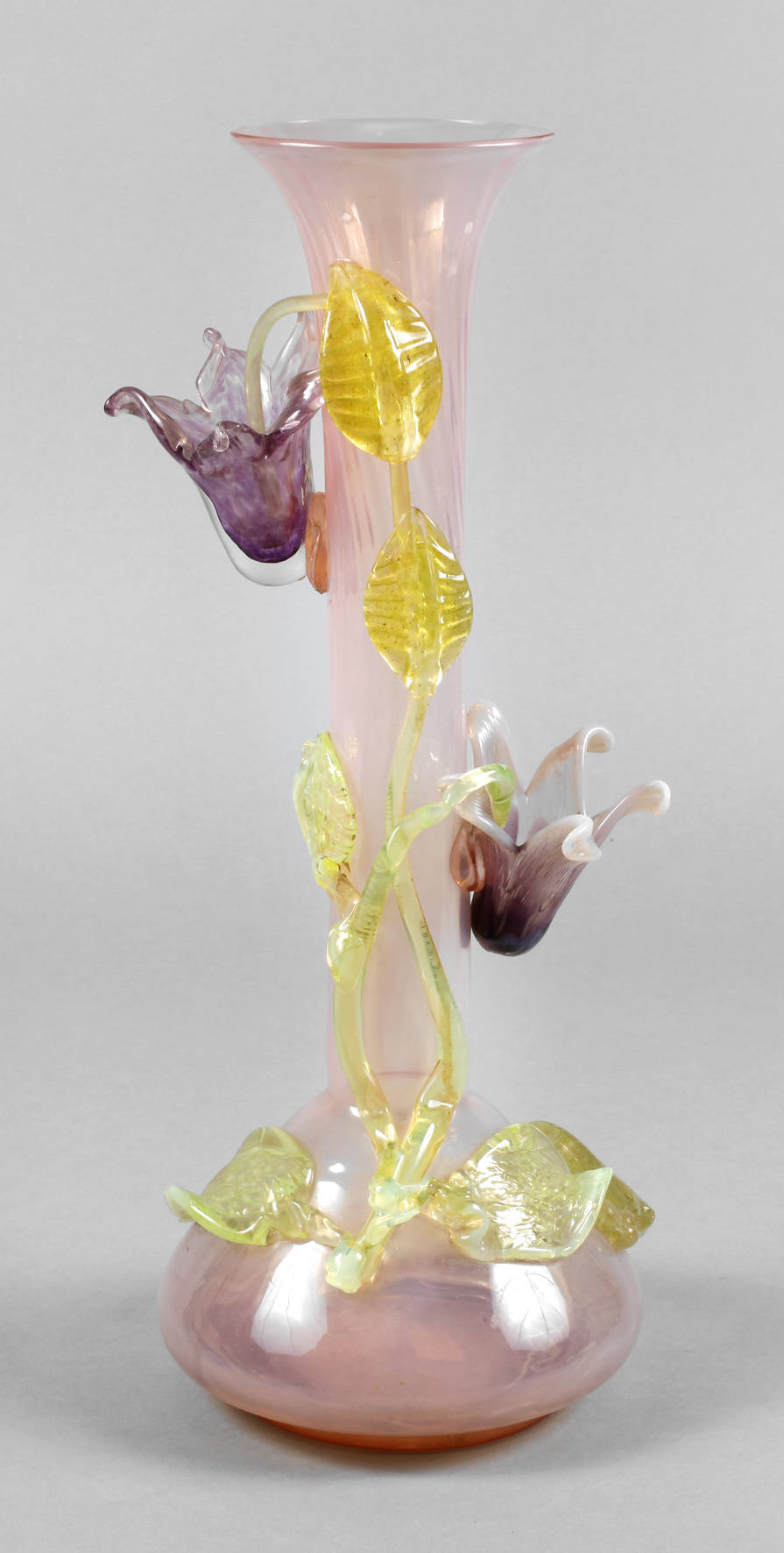 Große Jugendstilpokalglasvase