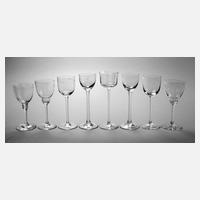 Acht Jugendstilgläser111