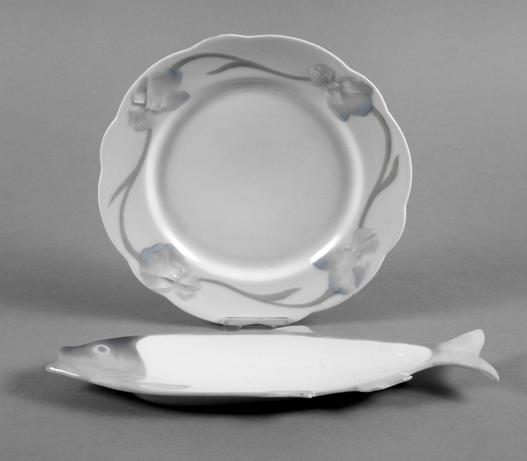 Rörstrand Fischtablett mit passendem Teller