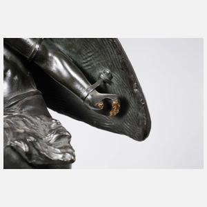 Niederlösnitz/Dresden Große Figur reitender Indianer