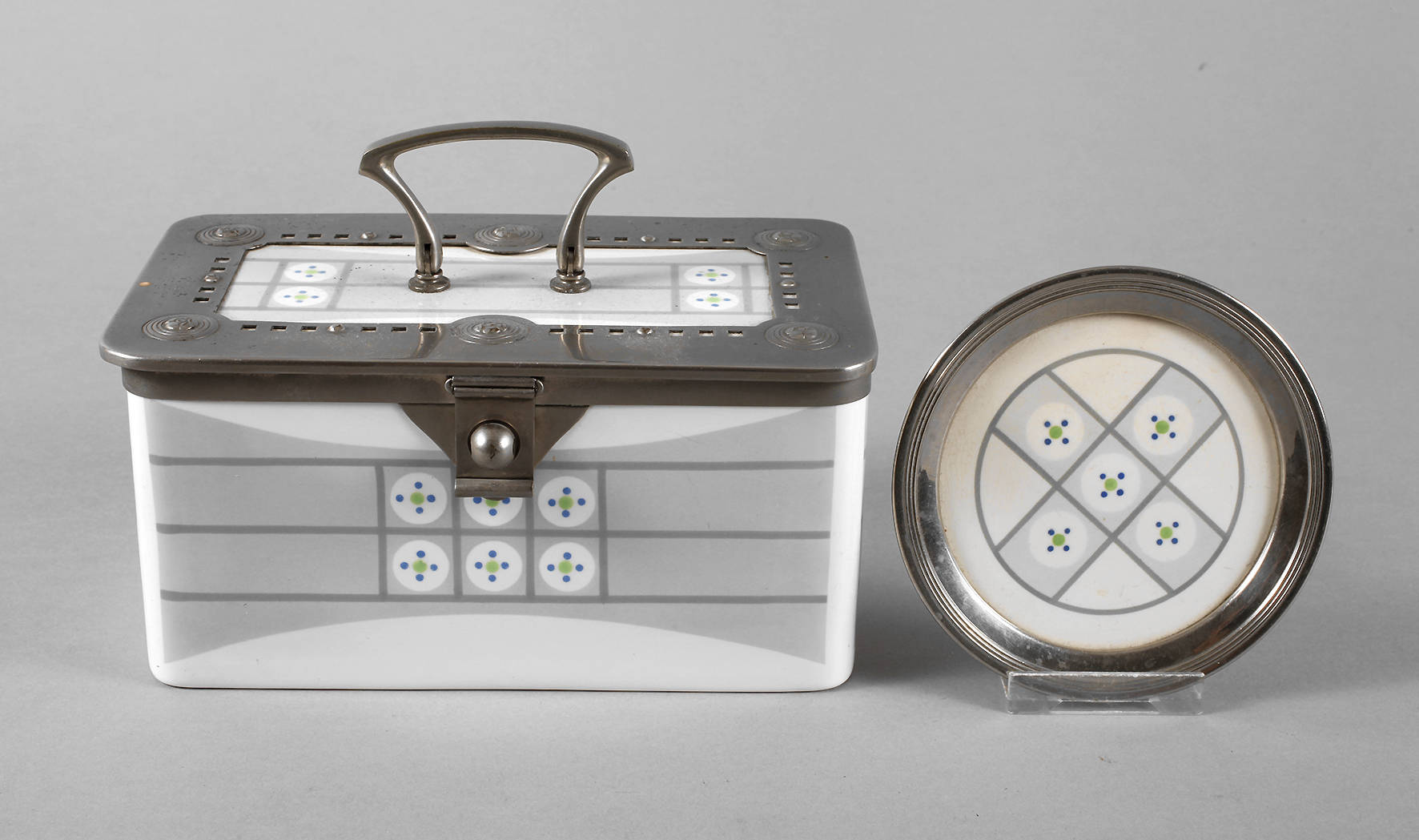 Wächtersbach Keksdose und Untersetzer Jugendstil