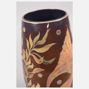 Zsolnay Pecs Jugendstilvase Fischdekor