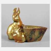 Zsolnay Pecs Schale mit Hasen111