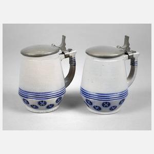 Zwei Bierkrüge Westerwald