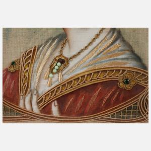 Stickbild Jugendstilschönheit