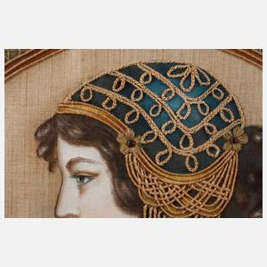 Stickbild Jugendstilschönheit