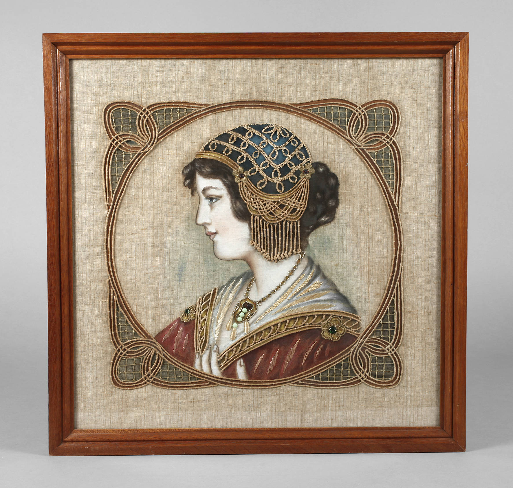 Stickbild Jugendstilschönheit