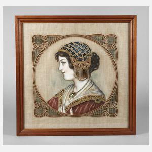 Stickbild Jugendstilschönheit