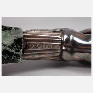 Figürliche Tischlampe Max le Verrier