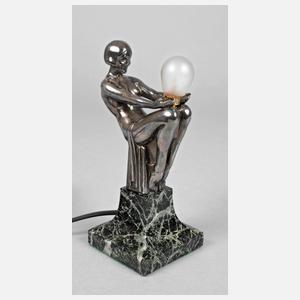Figürliche Tischlampe Max le Verrier