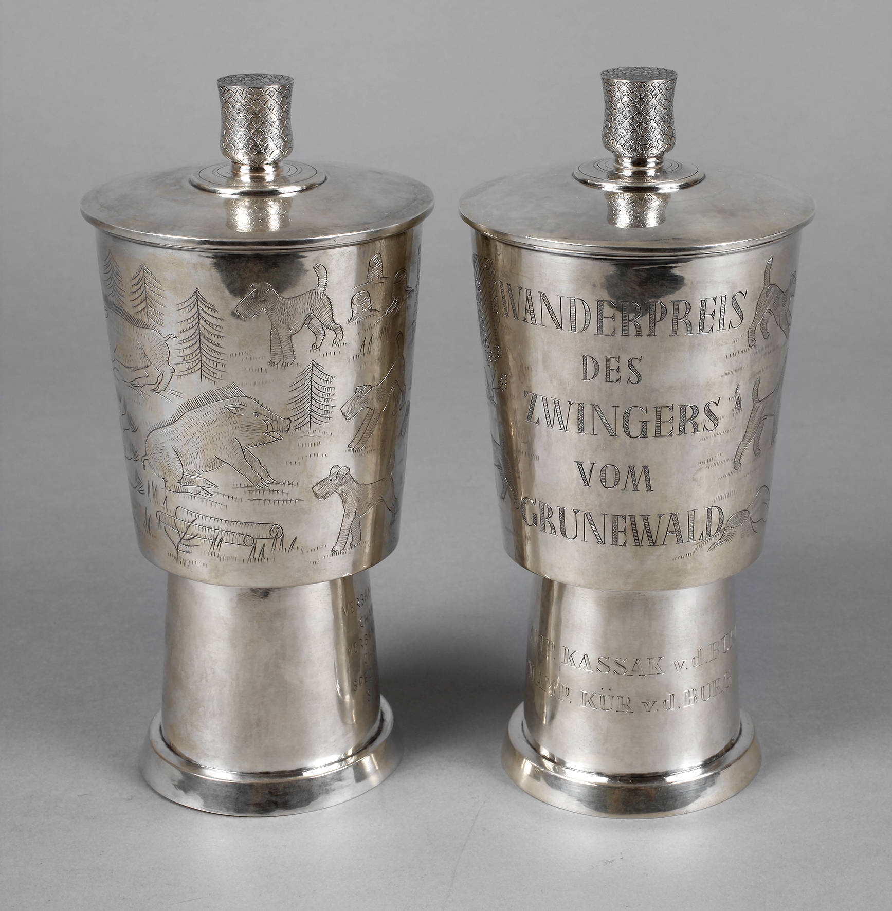 Zwei Silberpokale Waldemar Raemisch