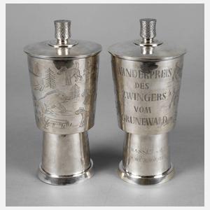 Zwei Silberpokale Waldemar Raemisch