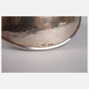 Silberleuchter mit Chrysopras