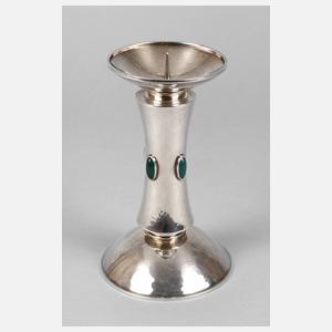 Silberleuchter mit Chrysopras