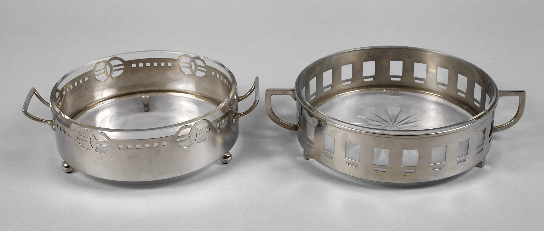 Zwei Obstschalen Art déco