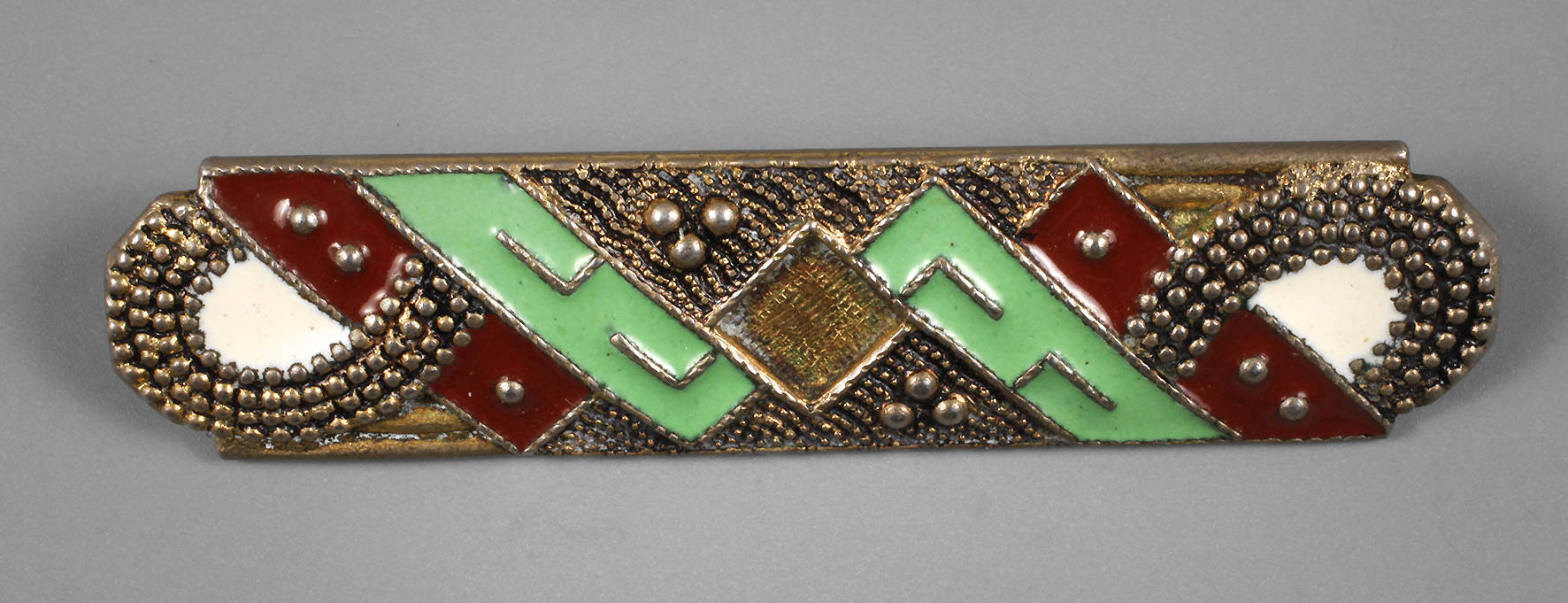 Emailbrosche Art déco