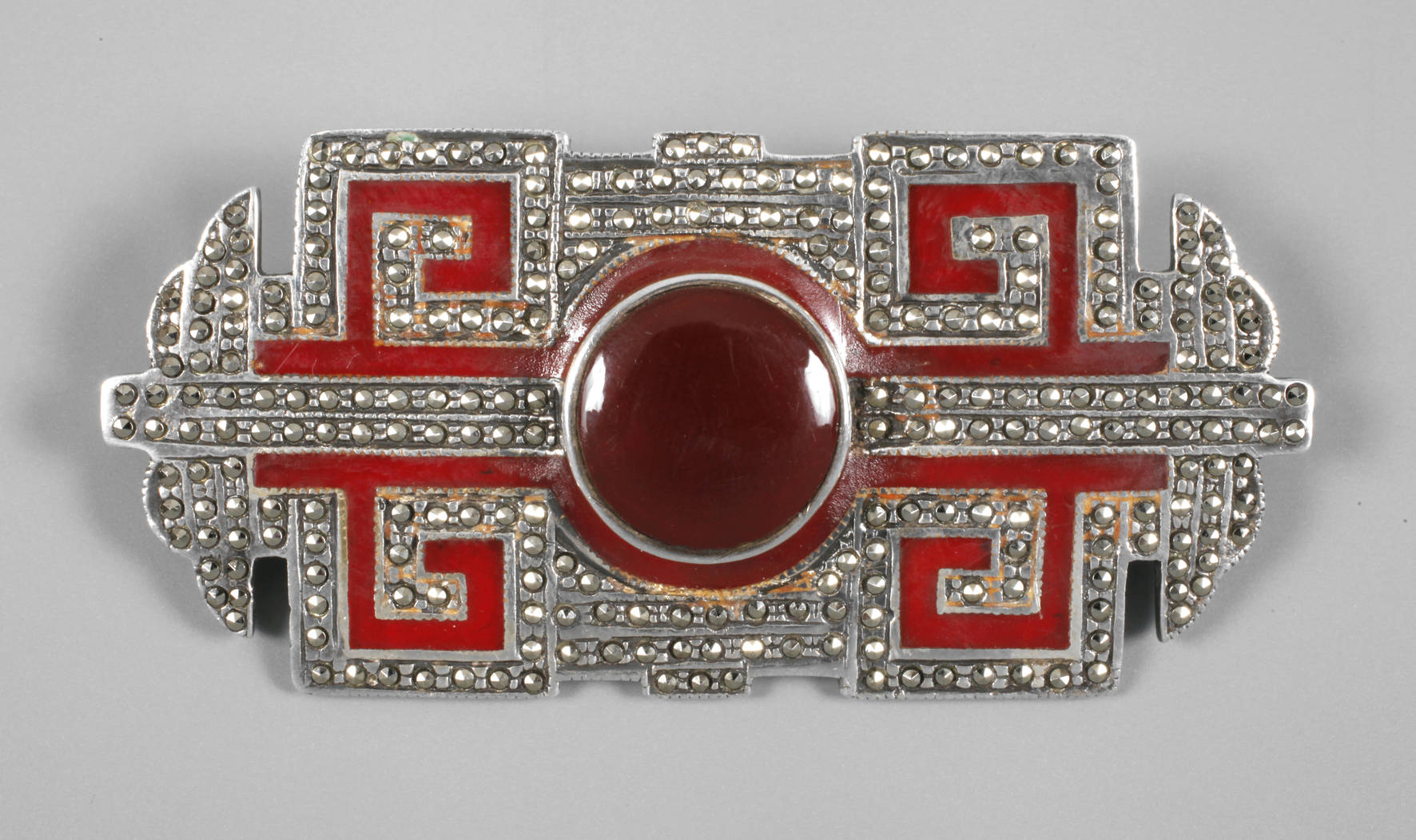 Markasiten Brosche Art déco