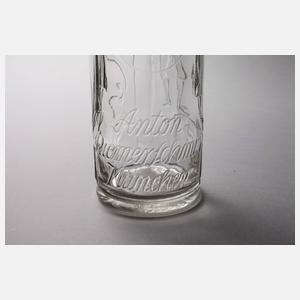Glasflasche Anton Riemerschmid München