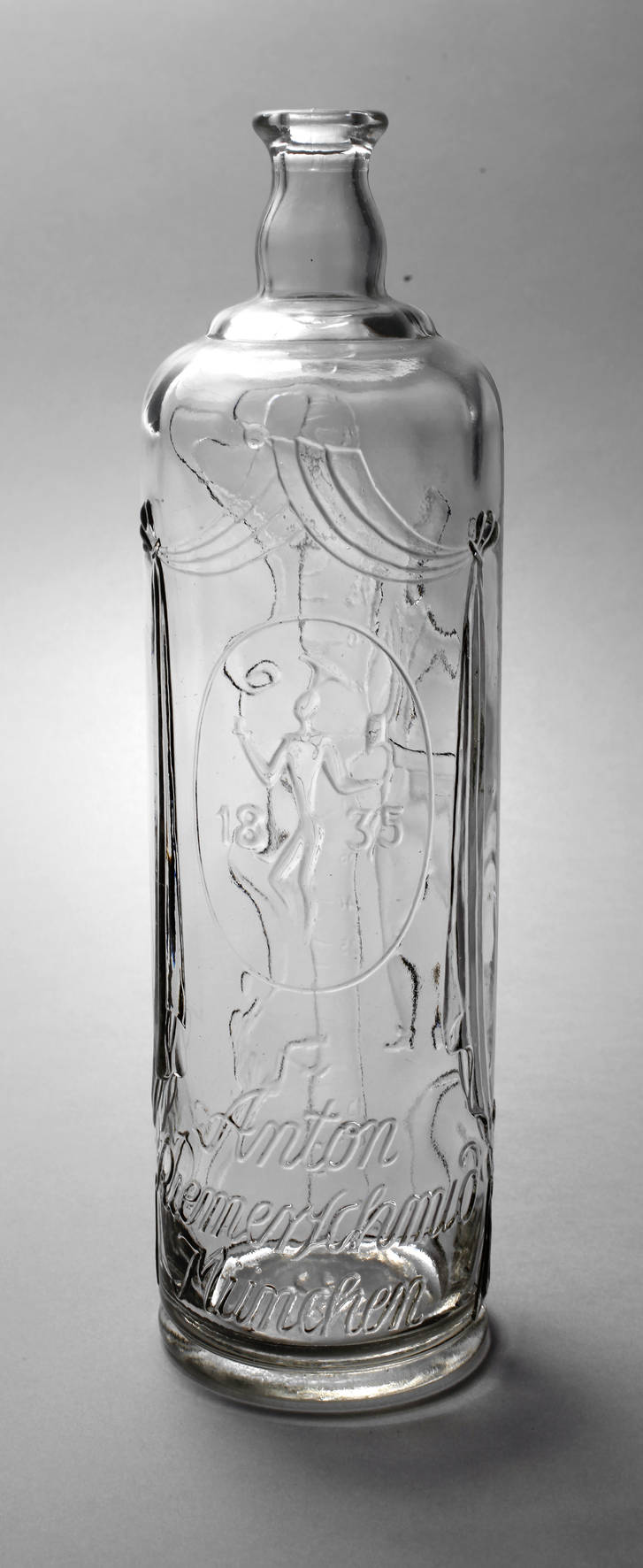 Glasflasche Anton Riemerschmid München