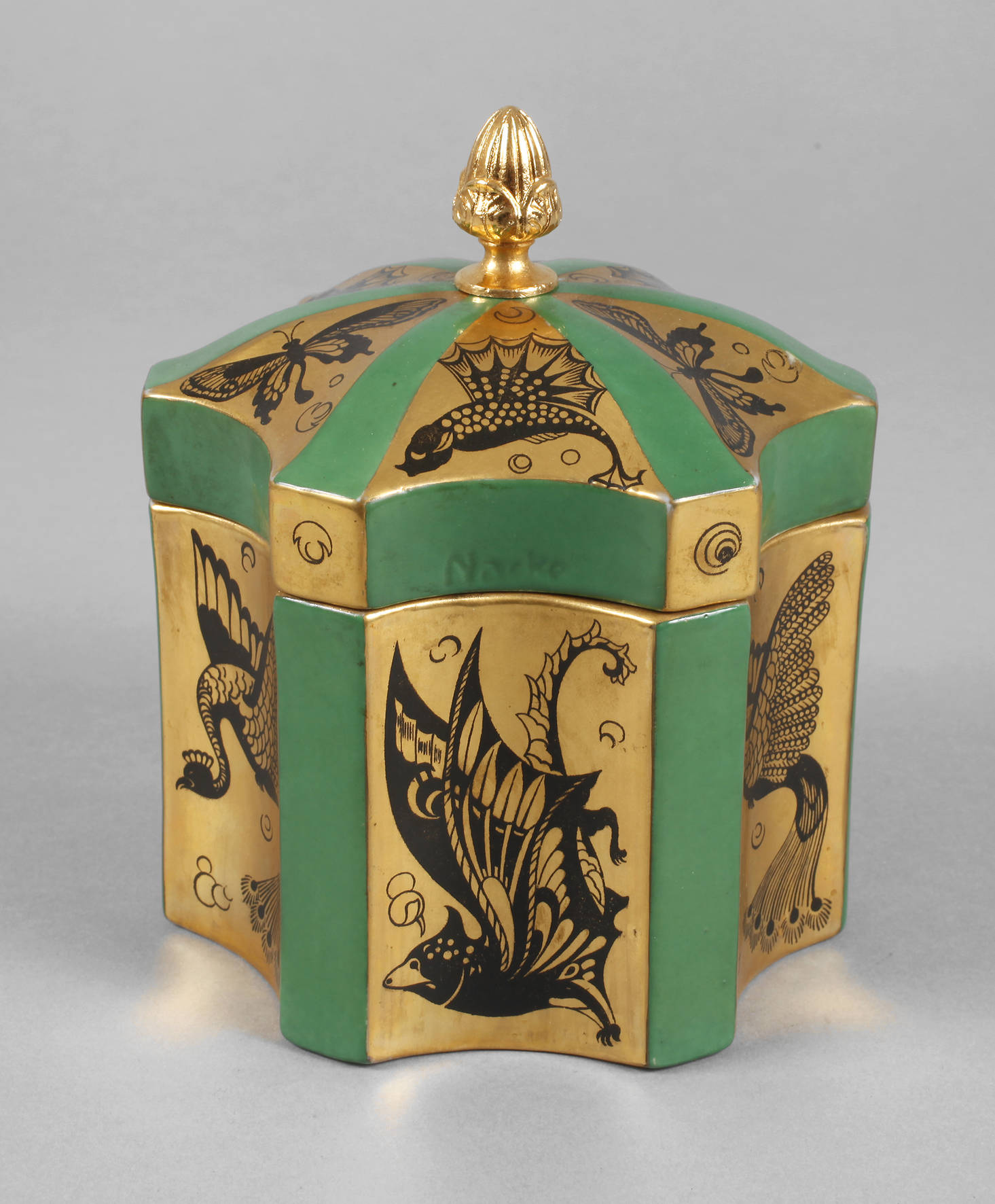 Fraureuth Deckeldose Art déco