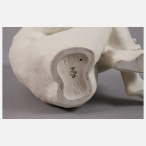 Rosenthal sitzender weiblicher Akt