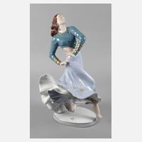 Royal Dux übergroße Art déco-Tänzerin111