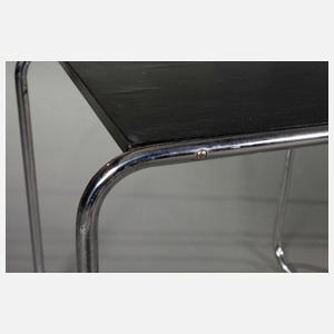 Vier Satztische Stahlrohr