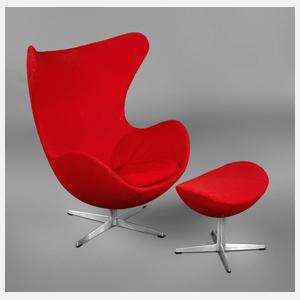 ”Egg Chair” mit Ottomane
