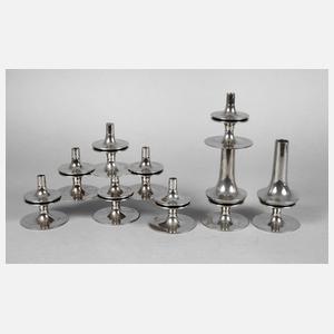 Neun stapelbare Kerzenleuchter