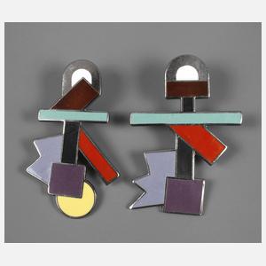 Ettore Sottsass Paar Ohrstecker
