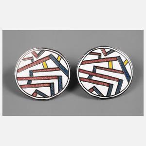 Ettore Sottsass Paar Ohrstecker