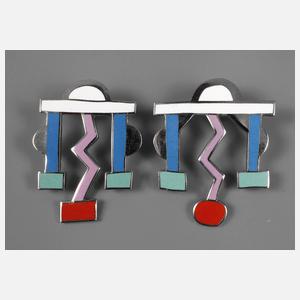 Ettore Sottsass Paar Ohrstecker